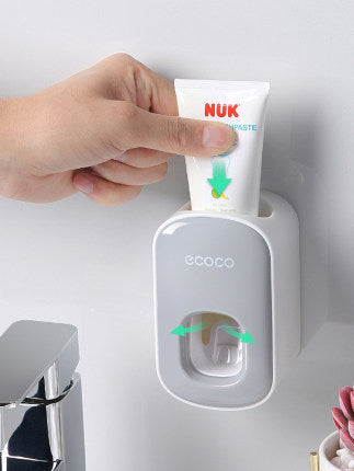 Wall-Mount Smart Toothpaste Dispenser & Toothbrush Organizer – Touch-Free, Space-Saving