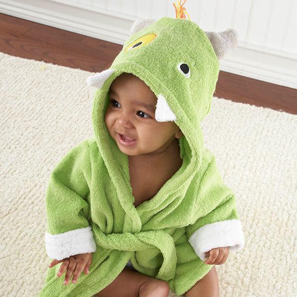 Hooded Baby Bathrobe – 100% Cotton, Cute Animal Design (0–3 Years)