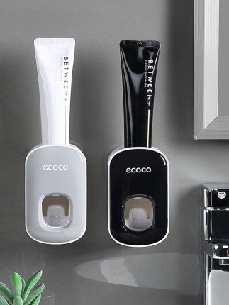 Wall-Mount Smart Toothpaste Dispenser & Toothbrush Organizer – Touch-Free, Space-Saving
