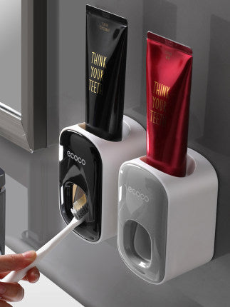 Wall-Mount Smart Toothpaste Dispenser & Toothbrush Organizer – Touch-Free, Space-Saving