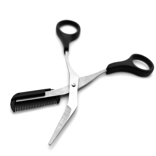 Precision Brow Trimmer Scissors with Comb Attachment – Clean & Effortless Grooming