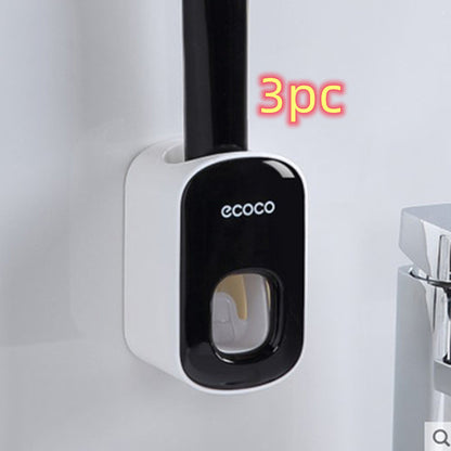 Wall-Mount Smart Toothpaste Dispenser & Toothbrush Organizer – Touch-Free, Space-Saving