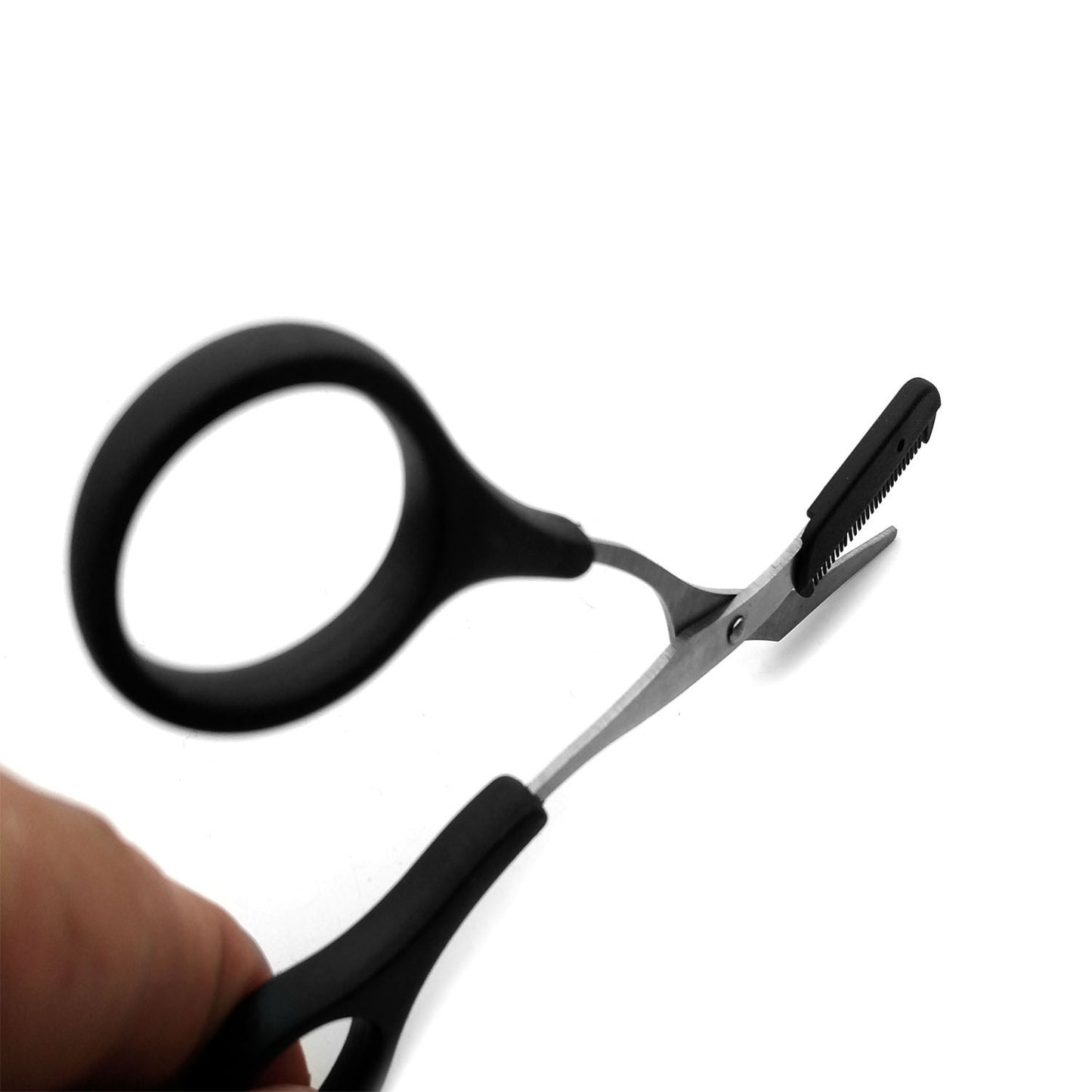 Precision Brow Trimmer Scissors with Comb Attachment – Clean & Effortless Grooming