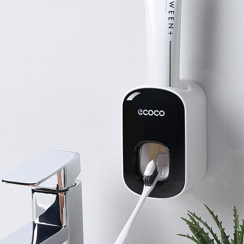 Wall-Mount Smart Toothpaste Dispenser & Toothbrush Organizer – Touch-Free, Space-Saving