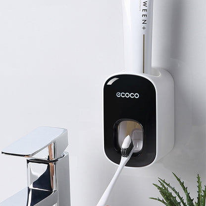 Wall-Mount Smart Toothpaste Dispenser & Toothbrush Organizer – Touch-Free, Space-Saving
